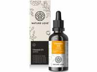 NATURE LOVE® Vitamin D3 5000 (50ml flüssig) - Laborgeprüfte 5000 I.E. pro...