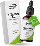 Vitamin K2 MK7 hochdosiert &ndash; 50ml (1850 Tropfen) &ndash; 200 &micro;g pro Tropfen | 99%