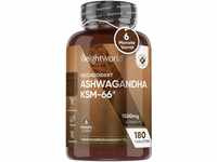 Ashwagandha KSM-66 Extrakt 1500mg - 180 vegane Tabletten - 6 Monate Vorrat -...