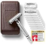 St&ouml;rtebekker&reg; Premium Rasierhobel Herren Hamburg - Rasierset mit 10 Rasierklingen &