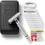 St&ouml;rtebekker&reg; Premium Rasierhobel Herren Hamburg - Rasierset mit 10 Rasierklingen &
