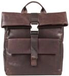 Joop! Leder Rucksack Freizeitrucksack mit Laptopfach Loreto Rico Backpack Seal Brown