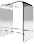 Schulte Duschhocker aus Acryl, belastbar bis 130 kg, 47 cm hoch, transparent,