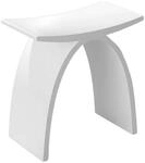 Bernstein Badhocker PB4001 aus Mineralguss in Wei&szlig; matt 43 x 43 x 23,5 cm wasserfest