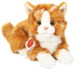 Teddy Hermann 91837 Katze liegend rot getigert 20 cm, Kuscheltier mit idealem