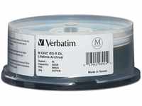 Verbatim 98900 M-Disc BD-R 25GB 4X mit Markenoberfläche, 5 Stück mit Schutzmarke