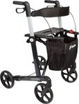 FabaCare Premium Rollator Set Leopard Small mit Softr&auml;dern, Aluminium, Anthrazit,