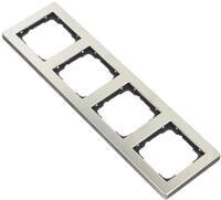 Gira 021433 Abdeckrahmen E2 4-Fach, Edelstahl