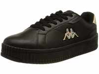Kappa Unisex Chaste II Sneaker, Black/Gold, 38 EU