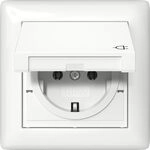 Gira Steckdose 415703 reinwei&szlig; mit Klappdeckel IP44