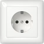 Gira SCHUKO-Steckdose mit Vollplatte 444003 Reinwei&szlig; gl&auml;nzend I Standard 55