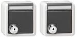 Set 2x SCHUKO KD Schloss gleich + BSF WG AP 456030 4010337095644 Gira