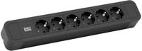 BACHMANN - Primo 2-6fach Steckdosenleiste aus Aluminium. Steckdosenleiste 6-Fach in