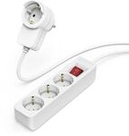 Hama Steckdosenleiste 3 fach mit integrierter Steckdose im Stecker (Mehrfachsteckdose