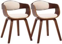 CLP 2er-Set Esszimmerst&uuml;hle Kingston, ergonomisch mit gepolsterter...