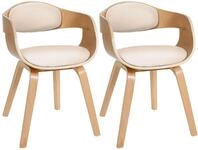 CLP 2er-Set Esszimmerst&uuml;hle Kingston, ergonomisch mit gepolsterter R&uuml;ckenlehne,
