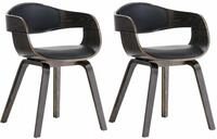 CLP 2er-Set Esszimmerst&uuml;hle Kingston, ergonomisch mit gepolsterter R&uuml;ckenlehne,