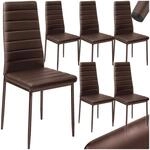 tectake&reg; eleganter Stuhl mit hoher R&uuml;ckenlehne, 6er Set, Pflegeleichte