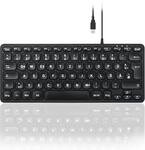 Perixx PERIBOARD-432 Kabelgebundene USB-Tastatur, schlankes Design mit gro&szlig;en