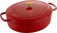 BALLARINI Bellamonte Cocotte Br&auml;ter, Gusseisen, emailliert, oval, 31 cm, 5,5 l, Rot