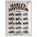 Nostalgic-Art Retro Blechschild, 30 x 40 cm, Harley-Davidson &ndash; Model Chart &ndash;