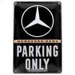 Nostalgic-Art Retro Blechschild, 20 x 30 cm, Mercedes-Benz &ndash; Parking Only &ndash;