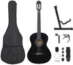 vidaXL Klassikgitarre Set 12-tlg. f&uuml;r Anf&auml;nger Amateurmusiker Klassisch Gitarre