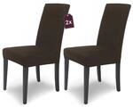 Scheffler Home Stuhlhussen Braun 2er Set Stretch Mia Schwingst&uuml;hle | Blickdichte