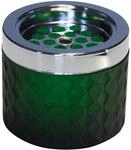 APS Windaschenbecher, Ascher, Aschenbecher, aus verchromtem Metall, gefrostetes Glas,