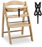 hauck Arketa, Oak - Eichen Holzhochstuhl ab 6 Monaten bis 130 kg - Mitwachsend mit 13