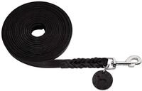 HUNTER Suchleine f&uuml;r Hunde SOLID EDUCATION , Farbe: schwarz, Leder, geflochten,