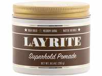 Layrite Superhold Pomade 297g | Starker Halt | Wasserlöslich | Mittlerer Glanz