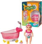 BABY born Minis Badewannen-Spielset mit Minis-Puppe Amy und Ente, 906101 Zapf