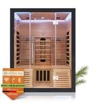 Artsauna Infrarotkabine Helsinki 150 Dual Technologie, LED - Infrarotsauna 150x150 cm