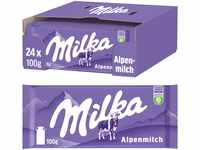 Milka Alpenmilch Tafel 24 x 100g, Zarte Milka Alpenmilch Tafelschokolade, Noch