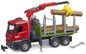 bruder 03669 - MB Arocs Holztransport LKW mit Ladekran, Greifer & 3...