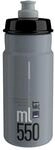 ELITE JET Grau Schwarz Logo 550 ml &ndash; Ultraleichte Fahrrad-Trinkflasche f&uuml;r
