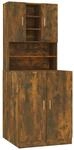vidaXL Waschmaschinenschrank R&auml;uchereiche Holzwerkstoff, Waschmaschinenregal,