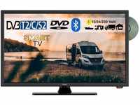 Gelhard GTV2455 LED Smart TV 24 Zoll mit DVD und Bluetooth DVB-S2/C/T2 für 12V...