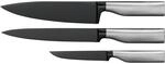 WMF Ultimate Black Messerset 3teilig, Made in Germany, K&uuml;chenmesser, Diamond Cut,
