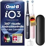 Oral-B iO Series 3 Elektrische Zahnb&uuml;rste, Doppelpack, Schwarz/Rosa