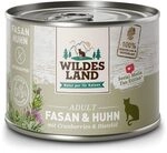 Wildes Land Nassfutter f&uuml;r Katzen, Geschmack, Huhn und Fasan, 6 x 200 g