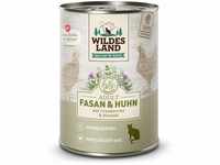 Wildes Land - Fasan & Huhn - 6 x 400 g Dose - Nassfutter für Katzen -...