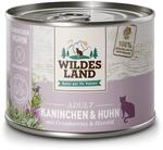 Wildes Land - Nassfutter f&uuml;r Katzen - Nr. 4 Kaninchen & Huhn - 6 x 200 g -