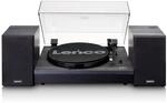 Lenco LS-301BK - Bluetooth&reg; Plattenspieler mit Zwei externen Lautsprechern und 2 x