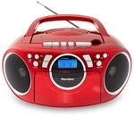 Karcher RR 5042-R tragbares CD Radio/Boombox mit CD-Player und Kassettenspieler (UKW,