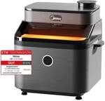 Midea DualTaste Hei&szlig;luftfritteuse 7L,Airfryer xxl mit Sichtfenster,Modi saftige &