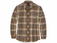 Carhartt Herren Langarmhemd Flannel L/S Plaid Shirt, Farbe:Chestnut, Größe:2XL