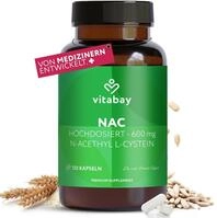 Vitabay NAC 600 mg &ndash; 120 vegane Kapseln mit N-Acetyl-L-Cystein &ndash; Hochdosierte