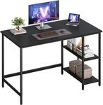 VASAGLE Schreibtisch, Computertisch, PC-Tisch, B&uuml;rotisch, mit 2 Ablagen auf der